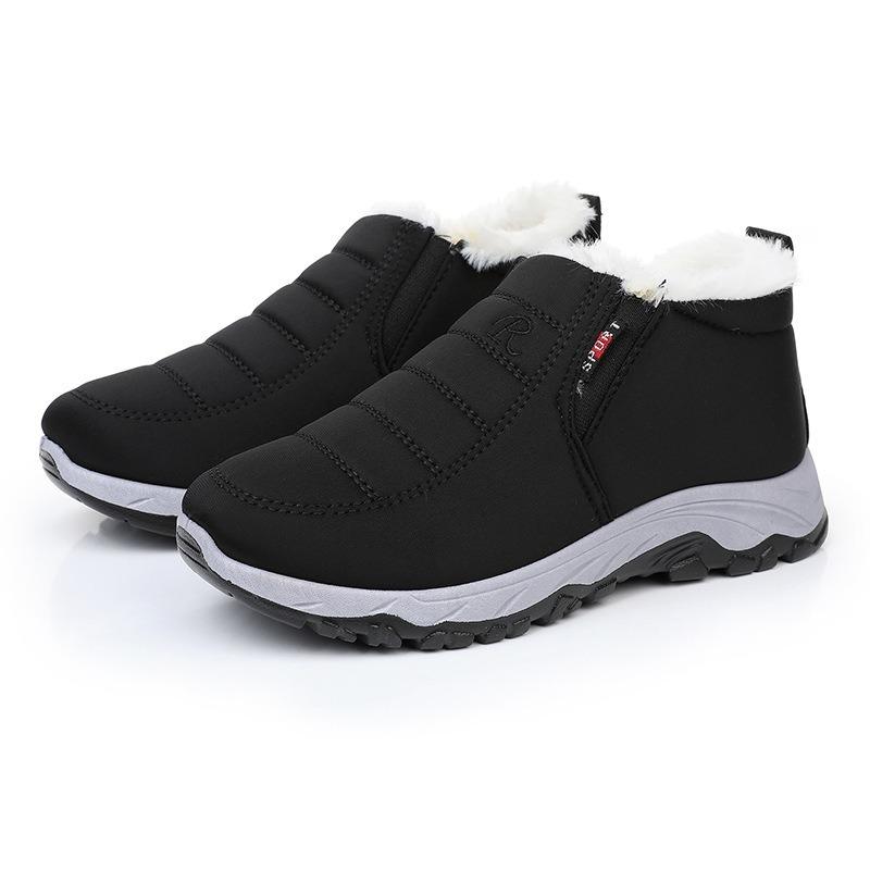 Women's Shoes, Cloth Shoes, Snow Boots, Fleece Thickened, Soft-soled, Anti-slip Cotton Shoes
