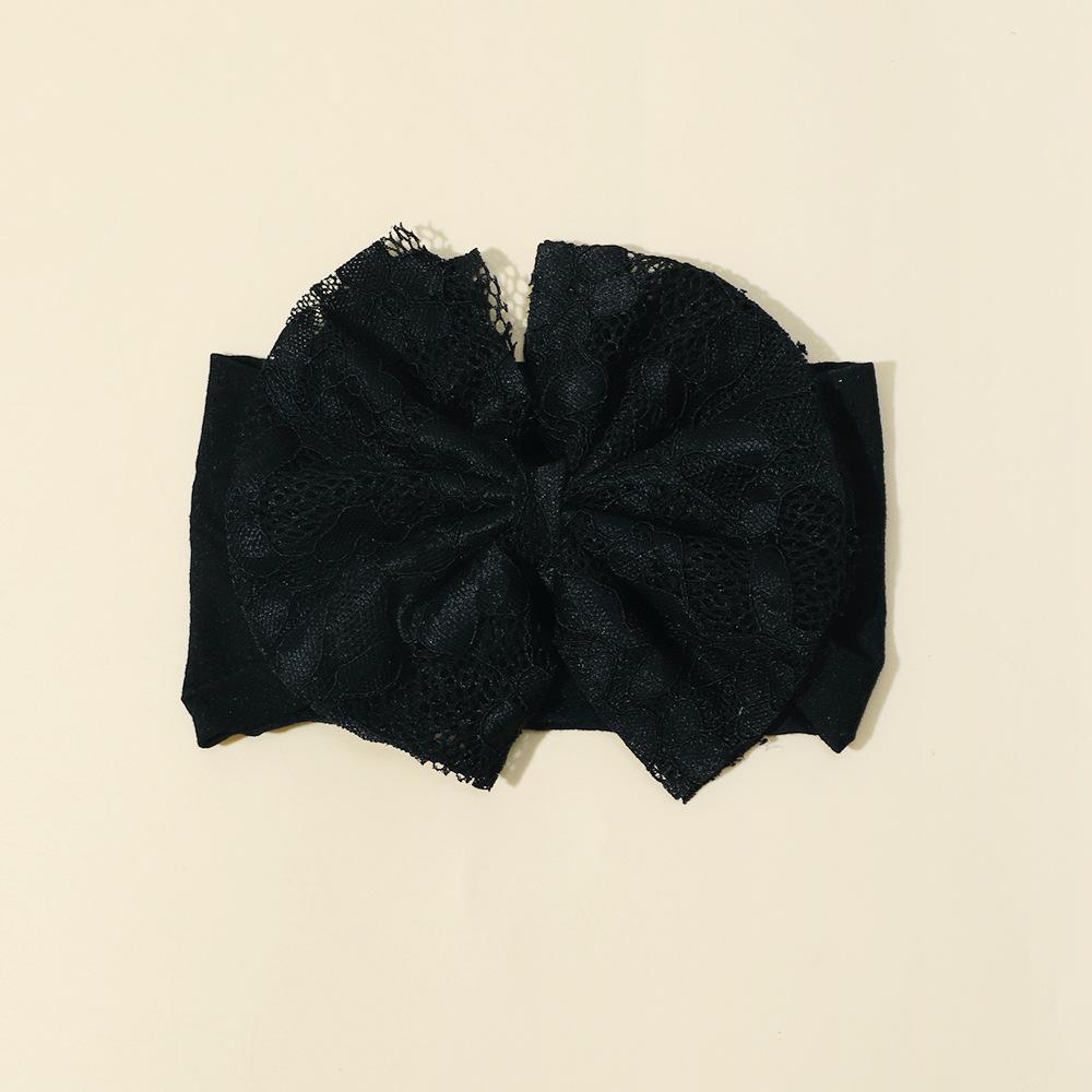 Children's Hair Accessories Lace Bow Wide Headband Baby Fontanelle Headband Baby Headband