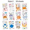 3648Pcs Face Changing Stickers Children Concentration Handmade Diy Sticker Waterproof Adhesive Birthday Gifts For Boy Girl Tmz
