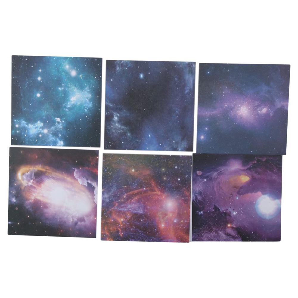 6x6 Inches Galaxy Origami Bright Colors Double-sided Printing Outer Space Origami Sky Galaxy Origami Traditional Pattern