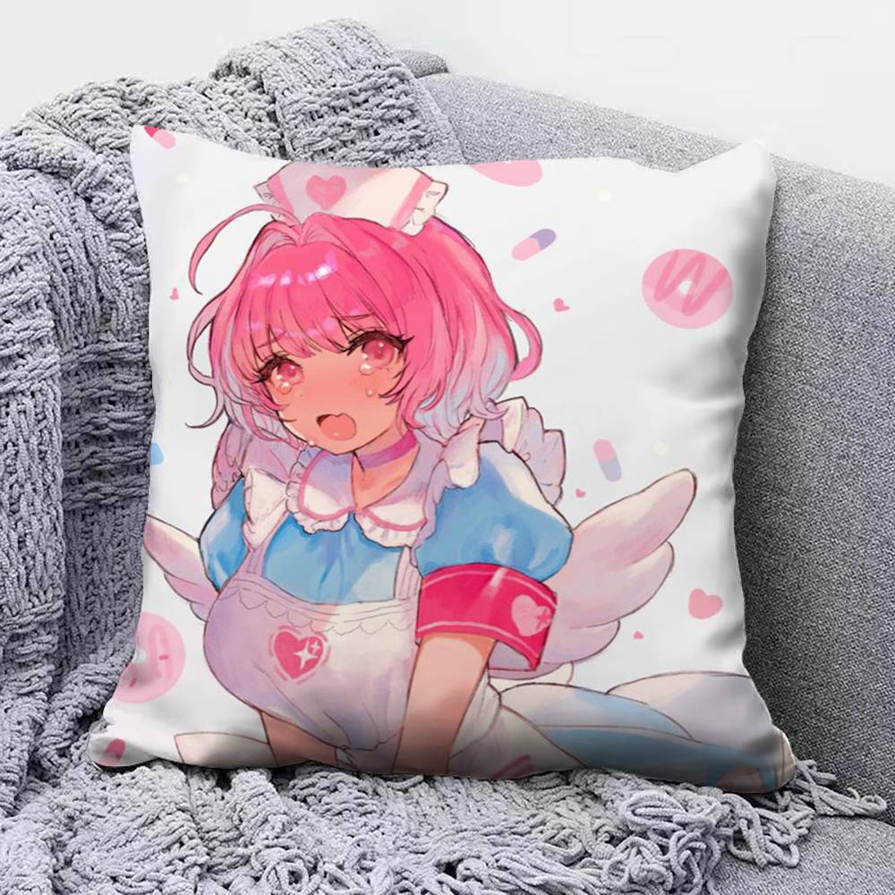 Yumemi Riamu Anime Girl Home Sofa Cushion Covers and Aecorative Custom Pillow Covers