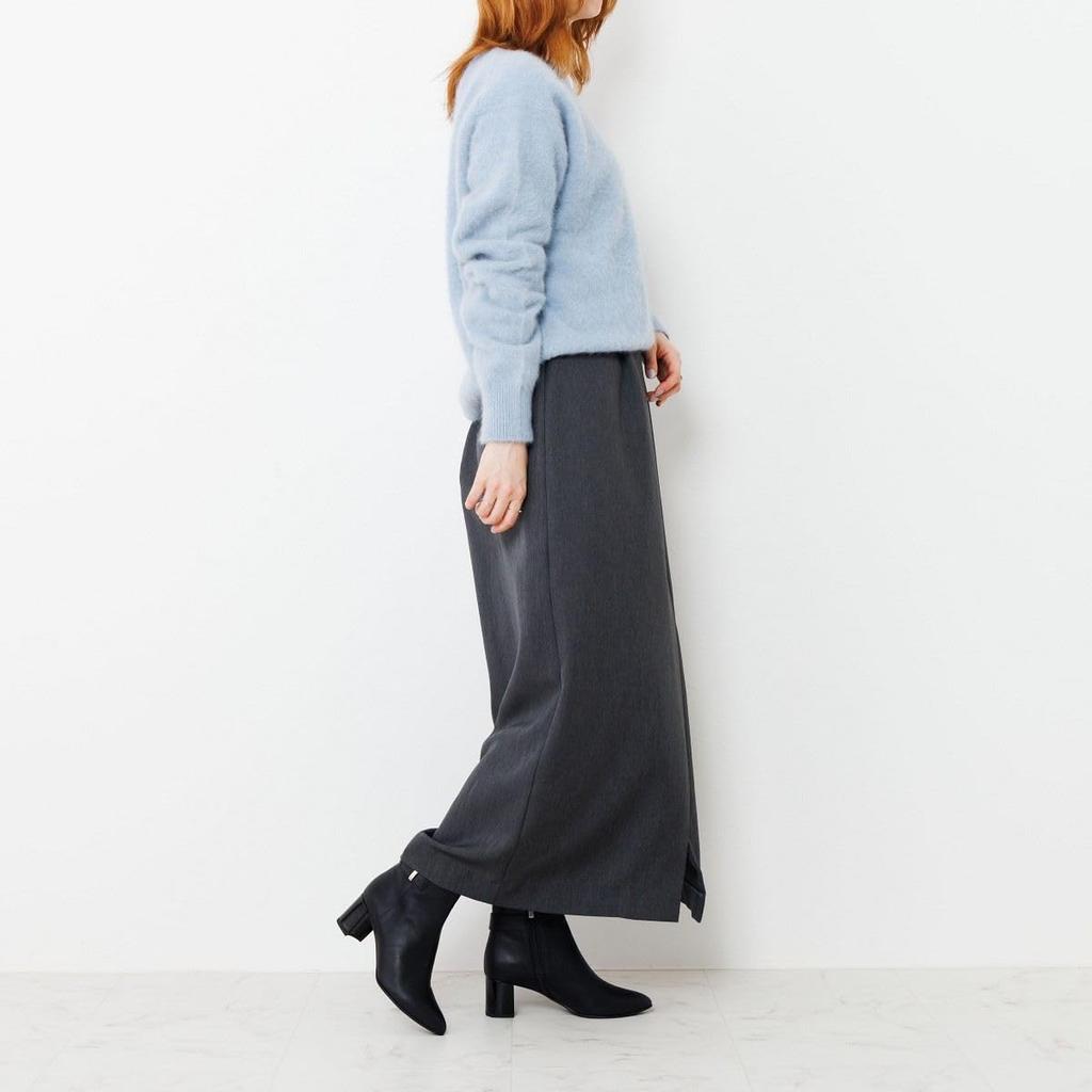 Genuine leather cushioned soft boots made in Japan by HIMIKO, 5.5cm heel with belt part design, 653401, black, size 235