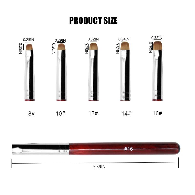 5pcs French Nail Art Brush Dual End Nail Art Dotting Pen Acrylic Drawing Rhinestone Gel Painting Manicure Tool for Beginner 8-16