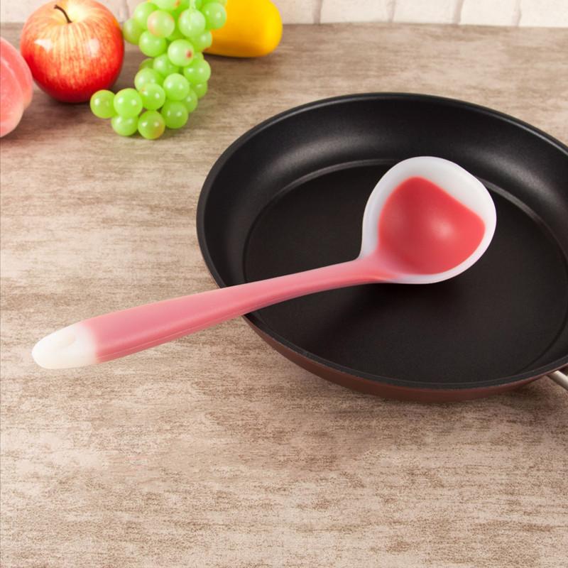 Silicone Ladle Tablespoons Kitchen Cookware Set Food Container Tourist Dishes Non-stick Pan With High Temperature Resistance