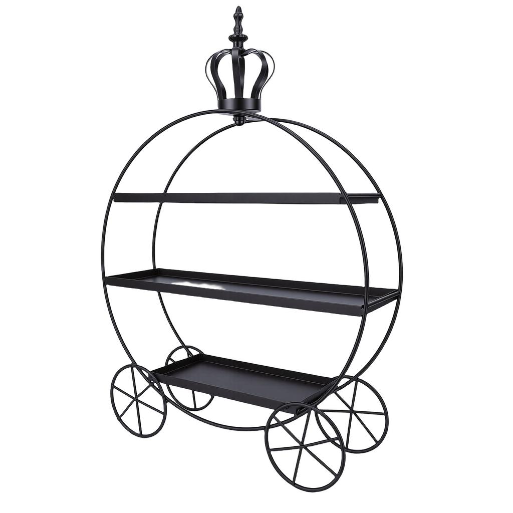 3 Tier Cupcake Stand Holder Iron Dessert Table Display Stand for Wedding Afternoon Tea Donuts Cookies Fruit Black