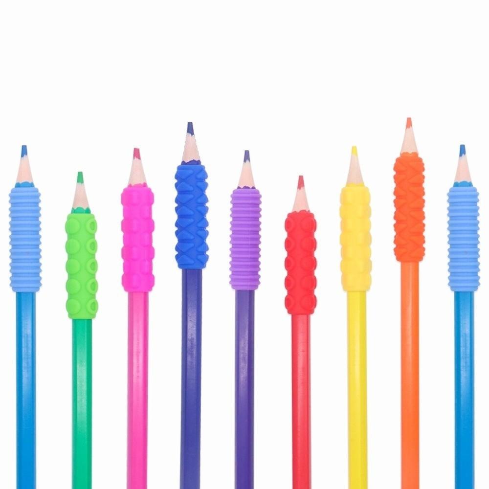 Ergonomic Writing Aid Pencil Holder Grip Soft Silicone Pen Holder Grips Creative Pen Grips  Student