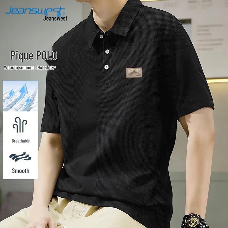 Jeanswest Men s 2026 Summer Heavyweight Pique Loose Fit Polo Shirt L