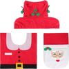 Cute Christmas Toilet Seat Covers Santa Claus Bathroom Mat Xmas Supplies for Home New Year Navidad Gift Decor 2026