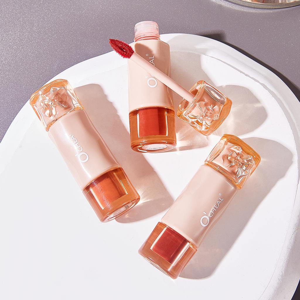 OCHEAL Cross Border Velvet Mirror Matte Lip Gloss Lipstick Moisturizes and Nourishes Not Easy To Stick To Cup White Lip Gloss