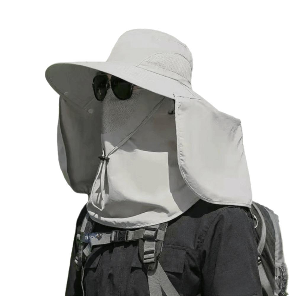 

Quick Drying Women Fisherman Hat Breathable Summer Sunscreen Cap Sun Protection Hat Hiking серый