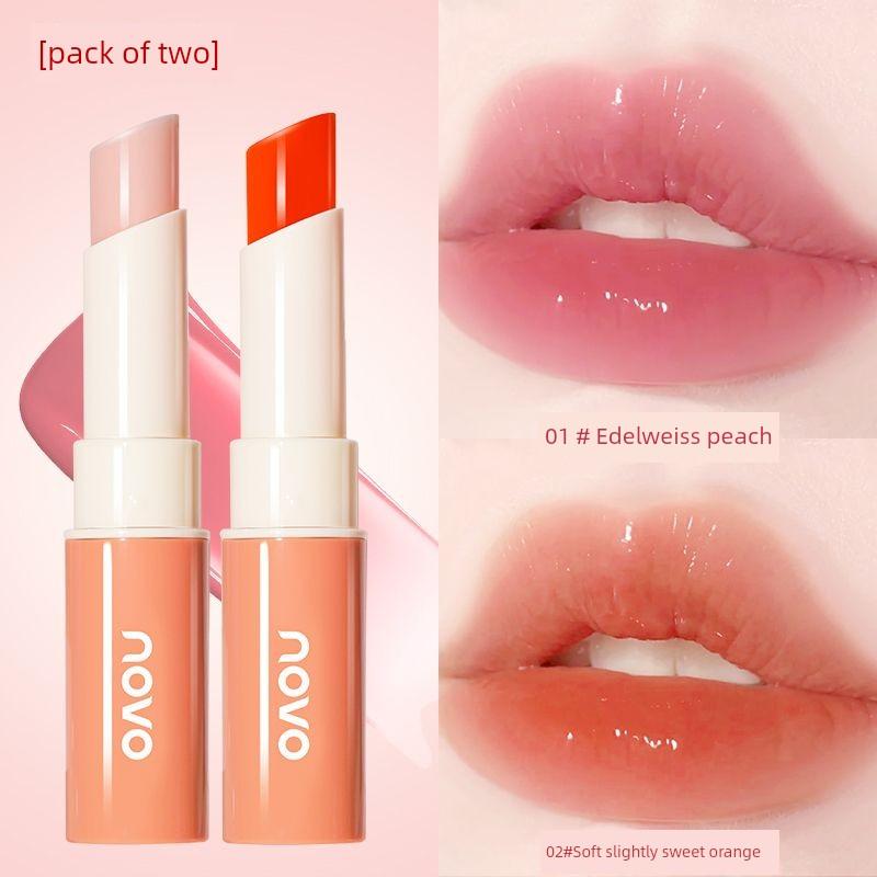 Novo Color-Changing Lip Balm for Women, Lip Essence, Moisturizing, Hydrating, Anti-Drying, Exfoliating, Reducing Lip Lines, Lip Care