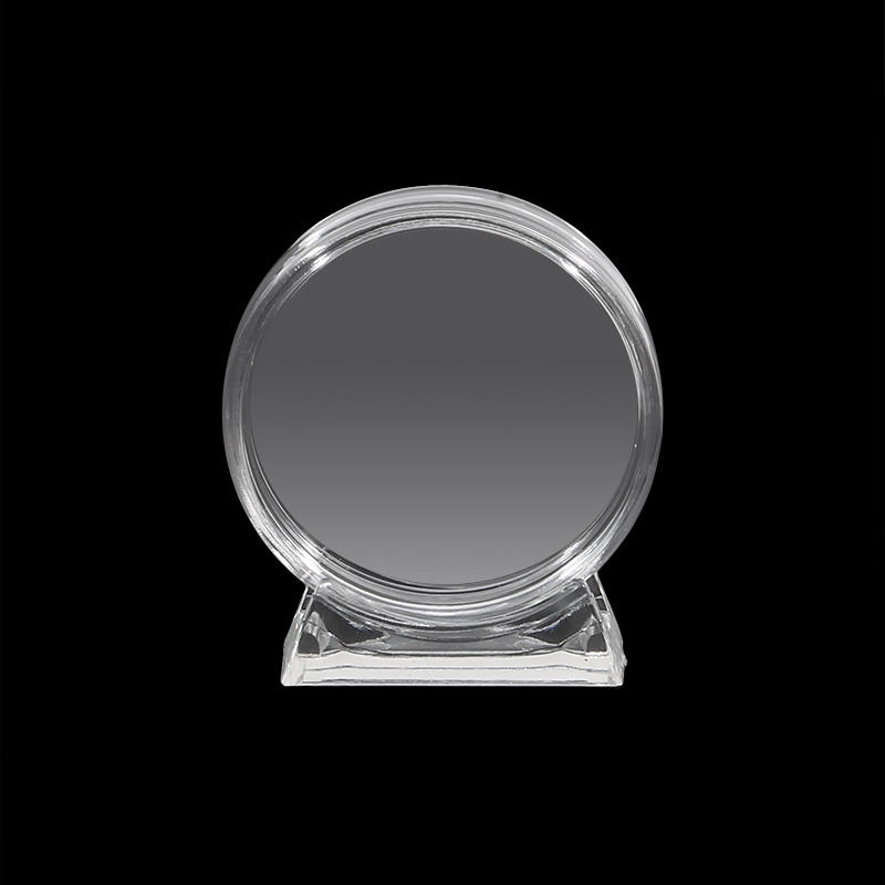 10 Stück Acryl-Kunststoff Gedenkmünzenhalter Schutzhülle Kompakte Runde Münzkapseln Aufbewahrungshalter für Sammler