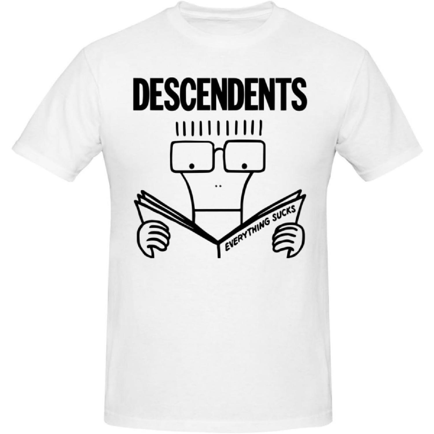 JOISOMI Men s T-Shirt Descendents Punk Rock Band Crew Neck T-Shirt Cotton Casual Athletic Men s Running Shirts S