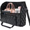 Car Purse Holder Between Seats, Leather Auto Front Seat Handbag Organizer Pocket, Large Capacity Car Net Pocket Handbag Holder, Backseat Barrier