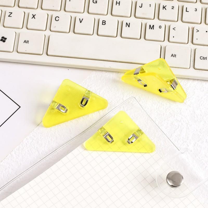 1/5/10/20 Adet Çok Fonksiyonlu Ofis Üçgen Kitap Klipsi - Yuvarlanmayı Önleyen Plastik Dosya Klasörü Düzenleyici