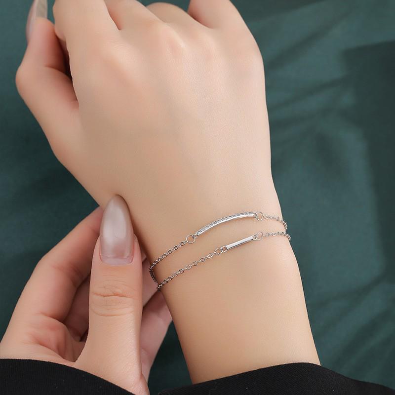 Double-Layer Stacked Bracelets: Women’s Elegant European & American Style - Simple, Luxurious, Chic INS 520 Jewelry