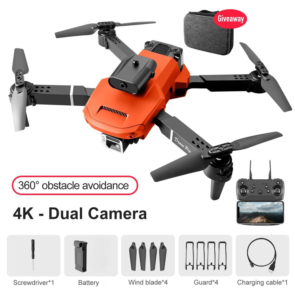 New E100 Drone 4k Profesional HD Camera Fpv WiFi Drones With Obstacle Avoidance Rc Helicopter Folding Quadcopter Toys Gifts