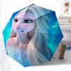 Frozen II Queen Elsa Ice Princess Automatic Opening and Closing Folding - A Good Choice for Gifts, Fashionable and Convenient Umbrella With