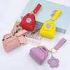 Korean Leather Handbag Keychain with Mini Mirror and Pouch Charm