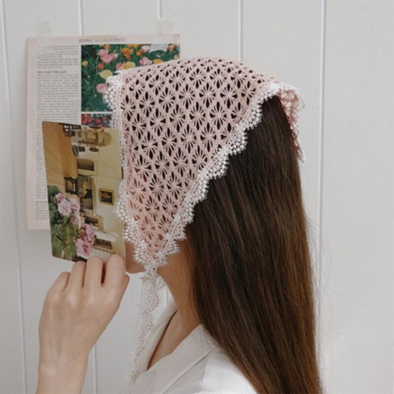 Women s Feminine Kerchief Weaving Hood A33586_Ivory