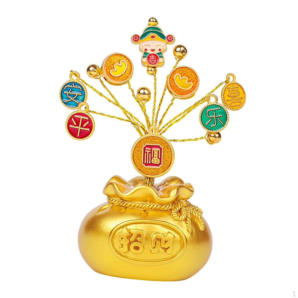 Chinese Fortune Statue Desktop Ornament Art Craft Car Dashboard Decoration for Centerpiece Shelf