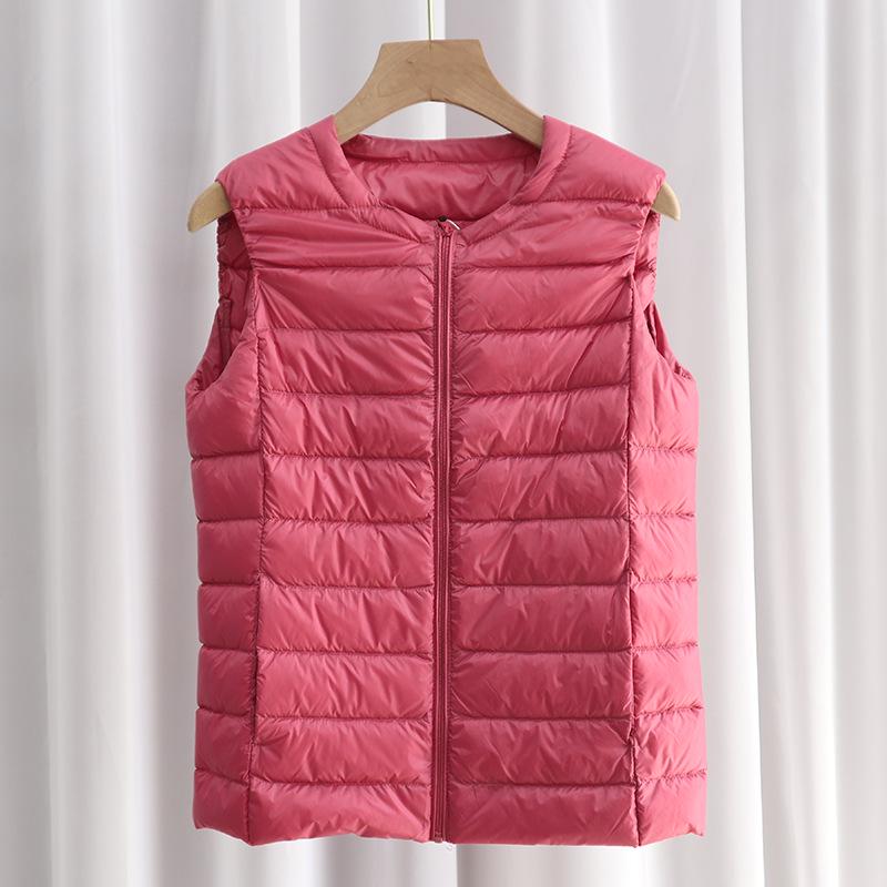 Women's Autumn/Winter Collarless Down Vest - Slim, Lightweight, Korean Style Inner Wear