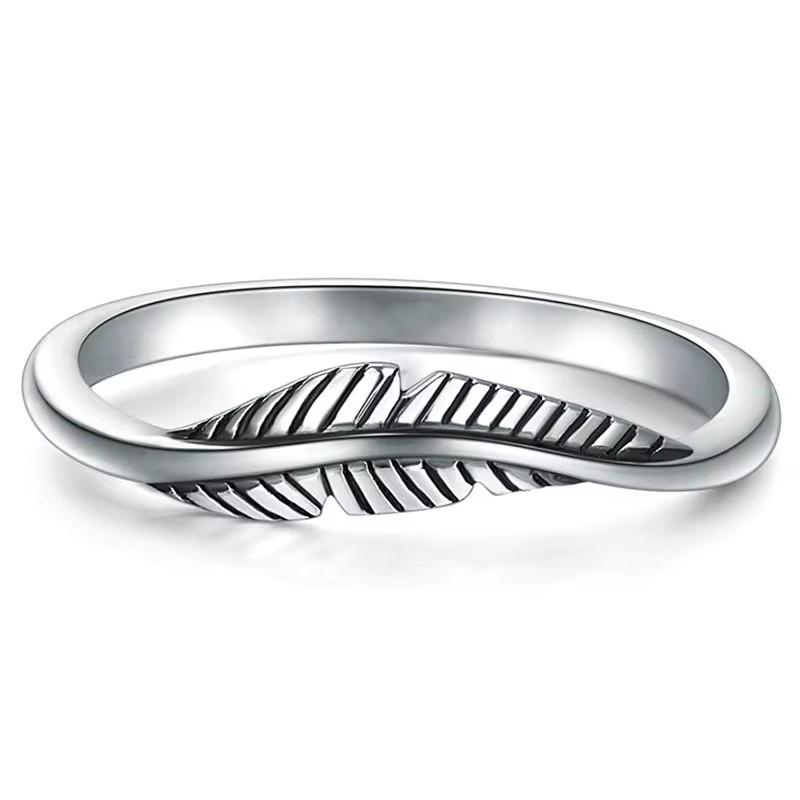 

CAOSHI Vintage Chic Dainty Leaf Finger Ring Female Versatile Antique Copper Color Zircon for Daily Life Women Accessories Gift 10