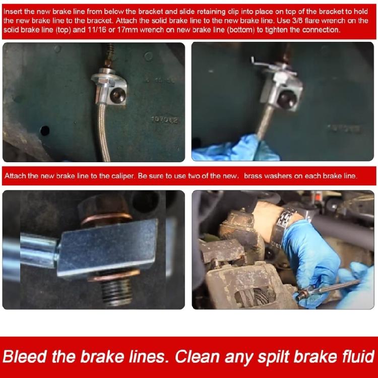 89716 Stal nierdzewna Przewody hamulcowe Linka do JK 2007-2018 Poprawia układ hamulcowy