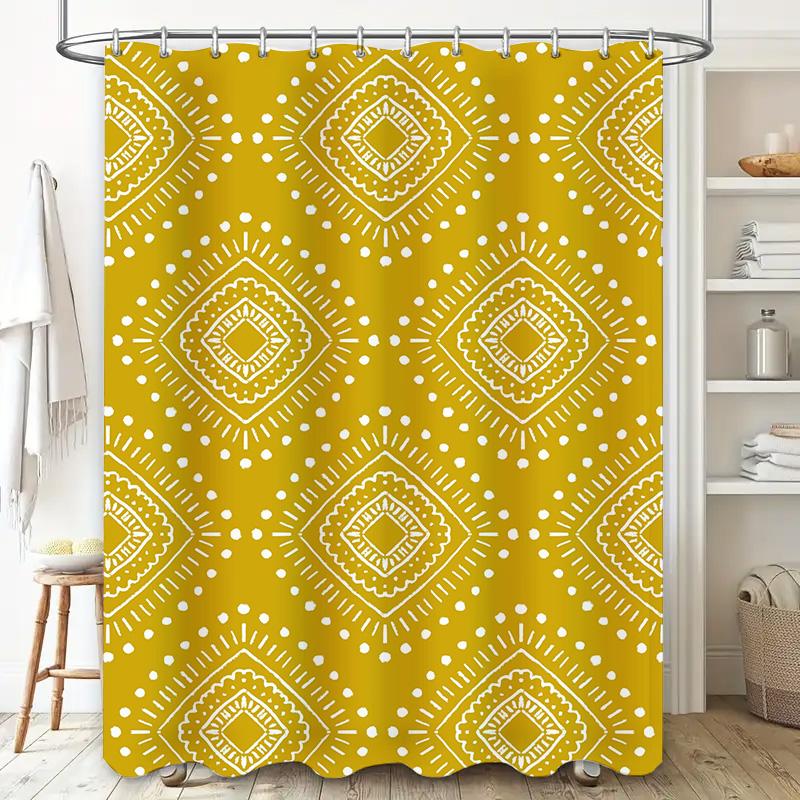 Black And White Cow Print Shower Curtain Waterproof Bathroom Decor Modern Style Custom Printed Washable Fabric With Hooks Includ