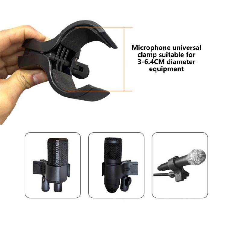 Universal Microphones Clamp with Improved Clamping Force and Protective Foam for Conference Rooms and More