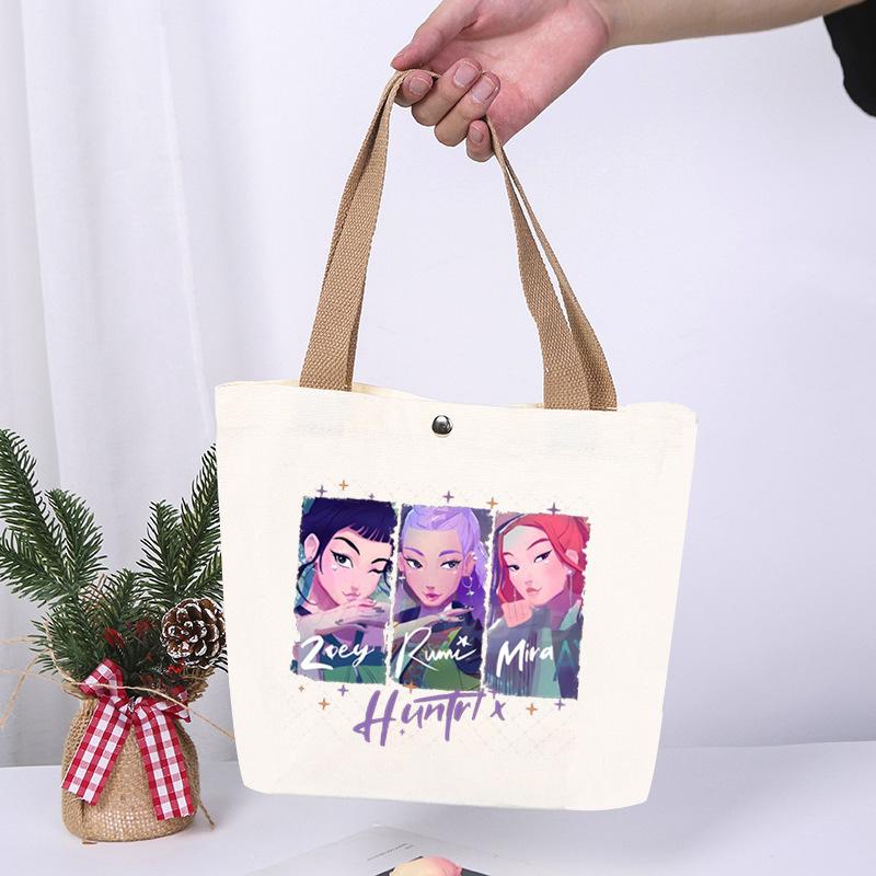 Animation Cartoon Printing Fashion High Value Lightweight Casual Shoulder Bag Going Out Portable Canvas Bag