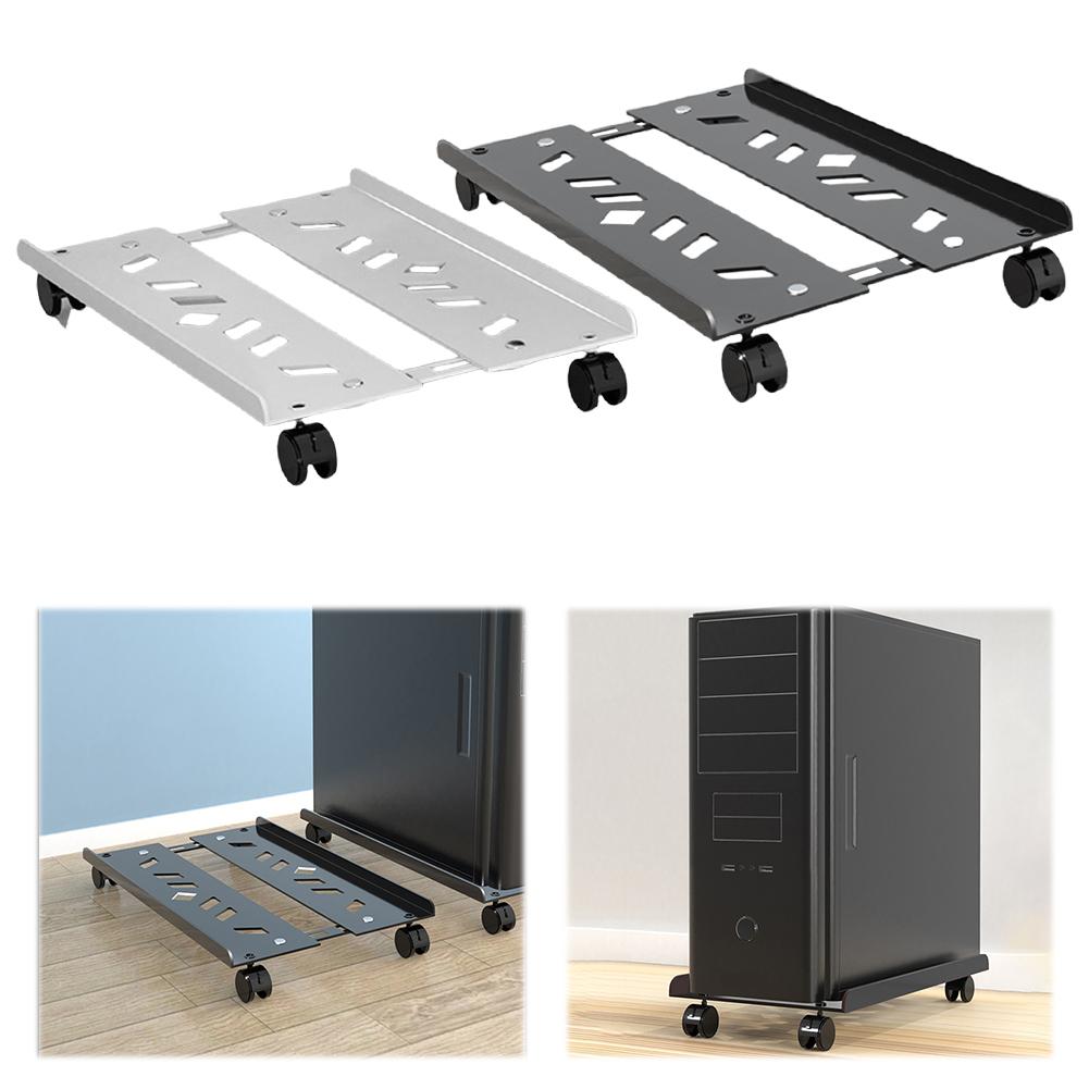 

Подставка для процессора ПК-башни с роликами, регулируемая настольная подставка из стали для ПК белый