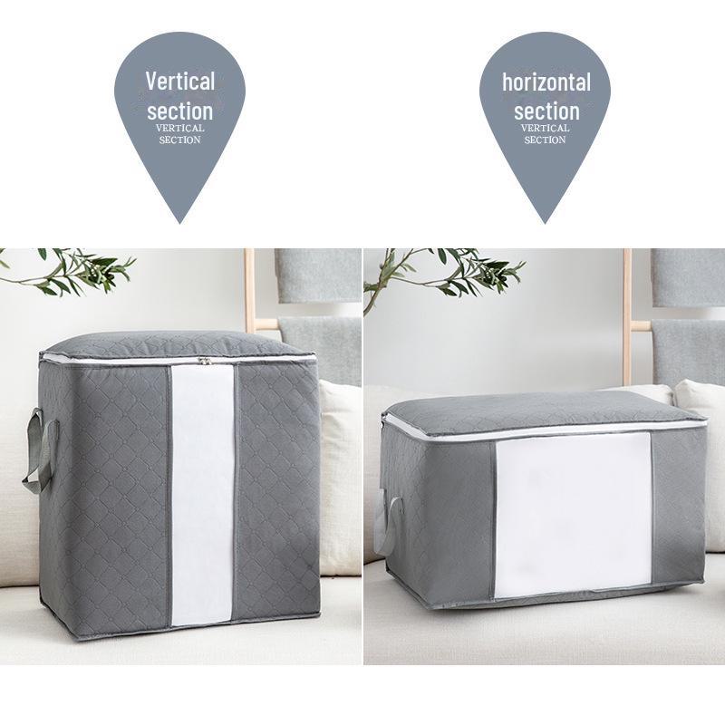 

Утолщенное одеяло и сумка для хранения одежды Cross-Border для переезда Horizontal: 60*40*35CM темно-серого