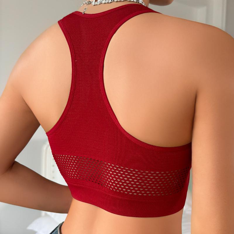 Summer Hollowed Out Tank Tops Women's Beautiful Back Sleeveless Top Slim Solid Short Female Camis Vest