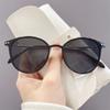 Fashion Trend Women Sunglasses High-end Round Frame UV Protection Luxury Eyewear for Outdoor Shading