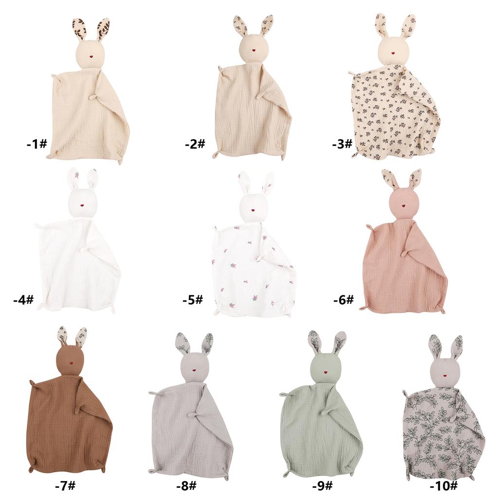 Printed Security Blanket Rabbit Soothe Appease Towel Soft Saliva Towel Cotton Soothing Towel Comforter Blanket Towel