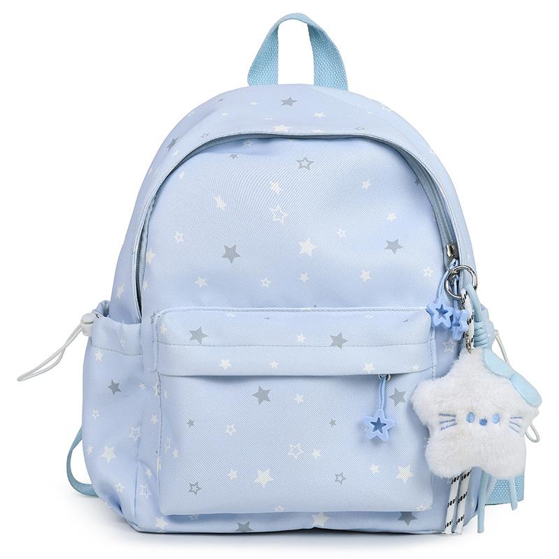 Schoolbag Candy Color Little Star School Bag Female Versatile Junior High School Student Small Fresh Backpack Girls College Style Travel Backpack