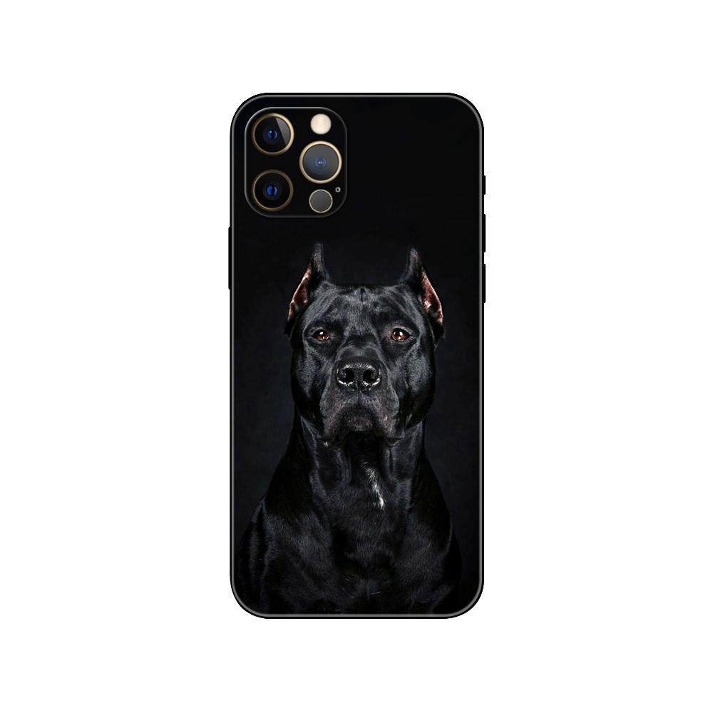 Black Tpu Case for Iphone 5 5s Se 2020 6 6s 7 8 Plus X 10 XR XS 11 12 13 Mini Pro MAX Back Cover Wolf Dog Cat Lion Tiger Animal