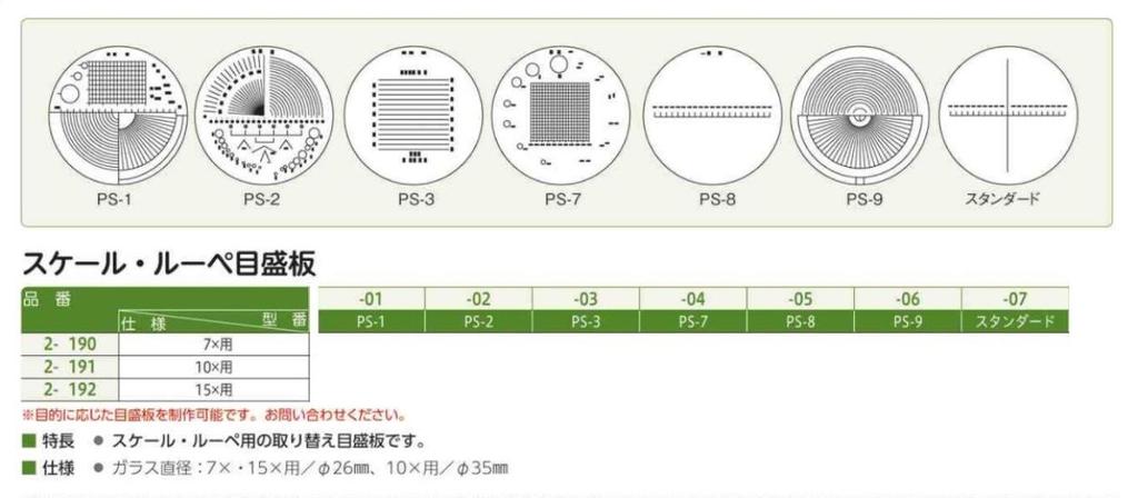 PEAK Scale Magnifying Glass Scale Plate Standard 2-190-07