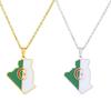 Collar con Colgante Mapa de Argelia Pareja Patriótica Estilo Étnico Regalo de Personalidad