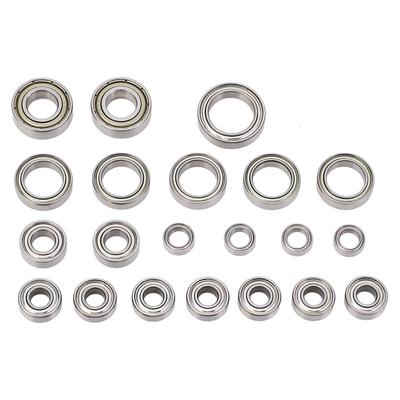 21PCS RC Car Bearings Kit Stainless Steel High Rotation Accuracy RC Complete Sealed Wheel Hubs