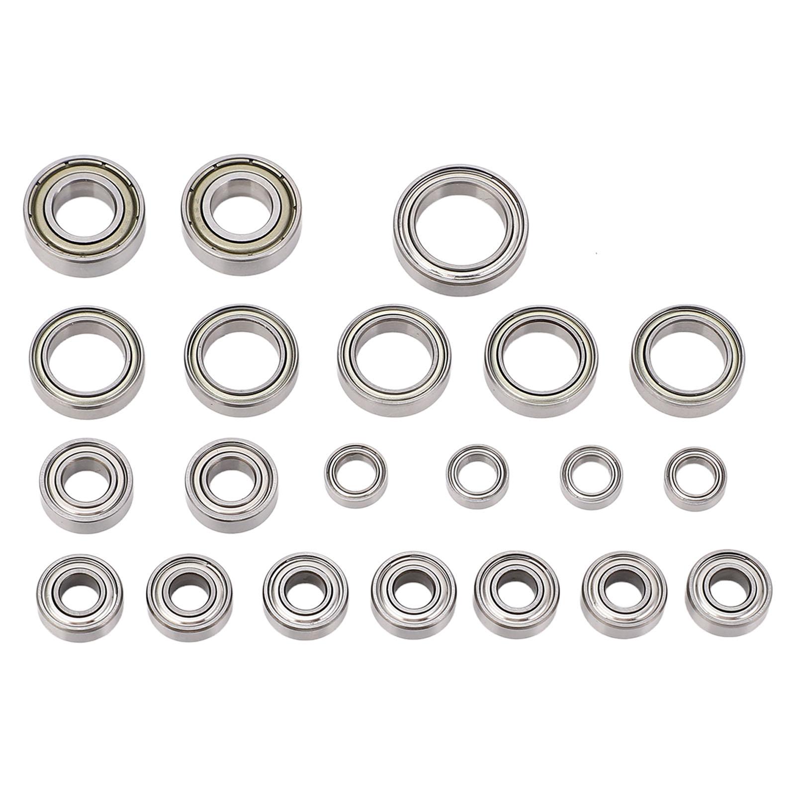 

21PCS RC Car Bearings Kit Stainless Steel High Rotation Accuracy RC Complete Sealed Wheel Hubs Beari