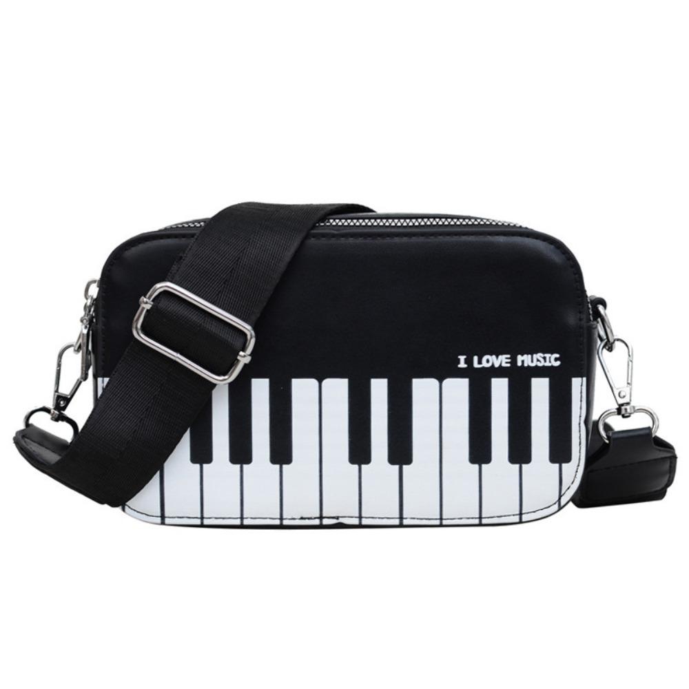 Vintage Torba na ramię w kształcie pianina Modna torba z PU skóry Modna mini kwadratowa torebka Dziewczęca