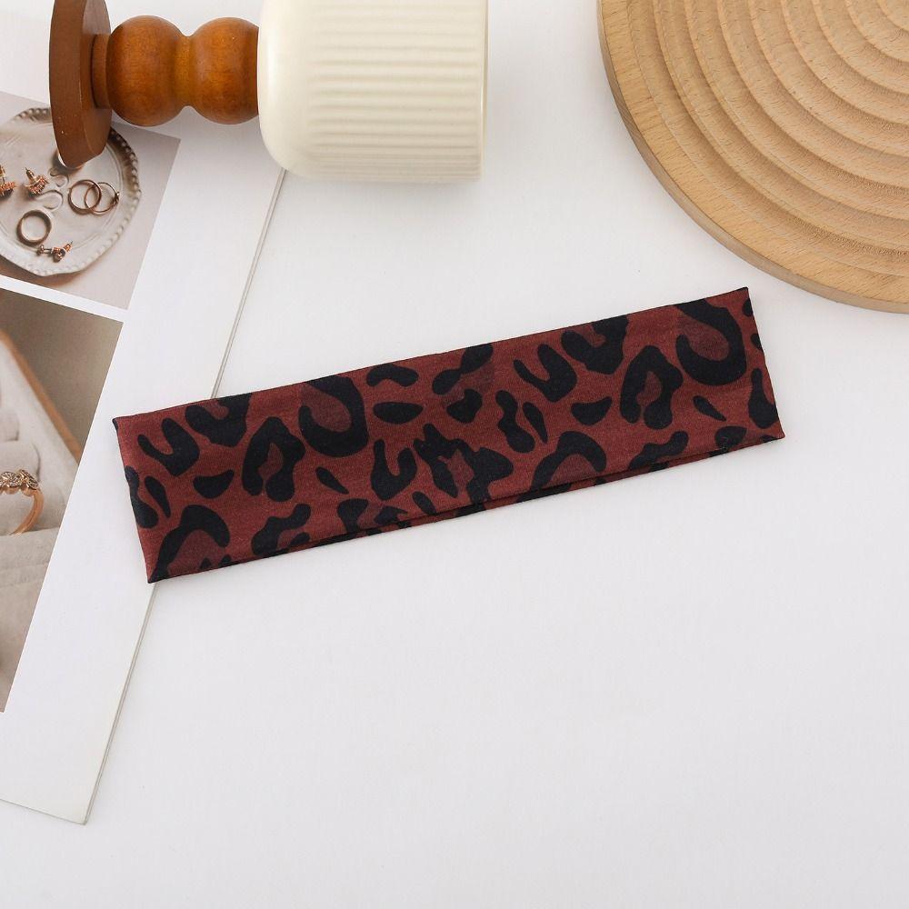 Leopard Print Makeup Headband Elastic Sport Hairband Fashion Women's Hairband Sports