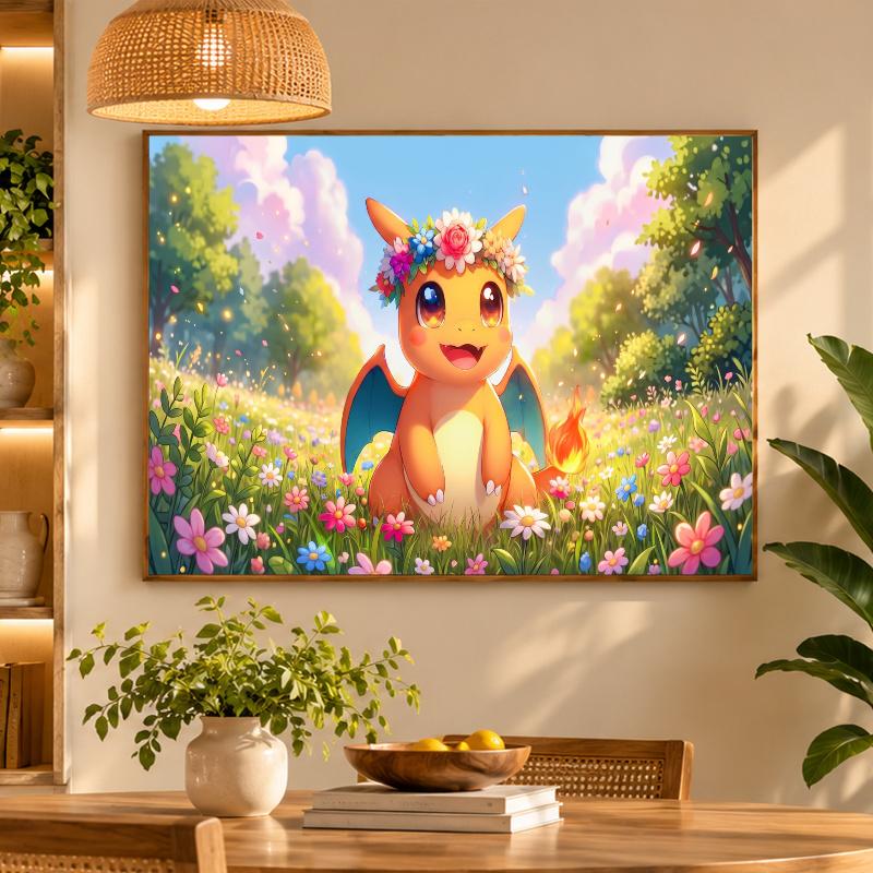 5D Diamond Painting Charizard DIY Full Drill Diamond Art Kit Home Decoration