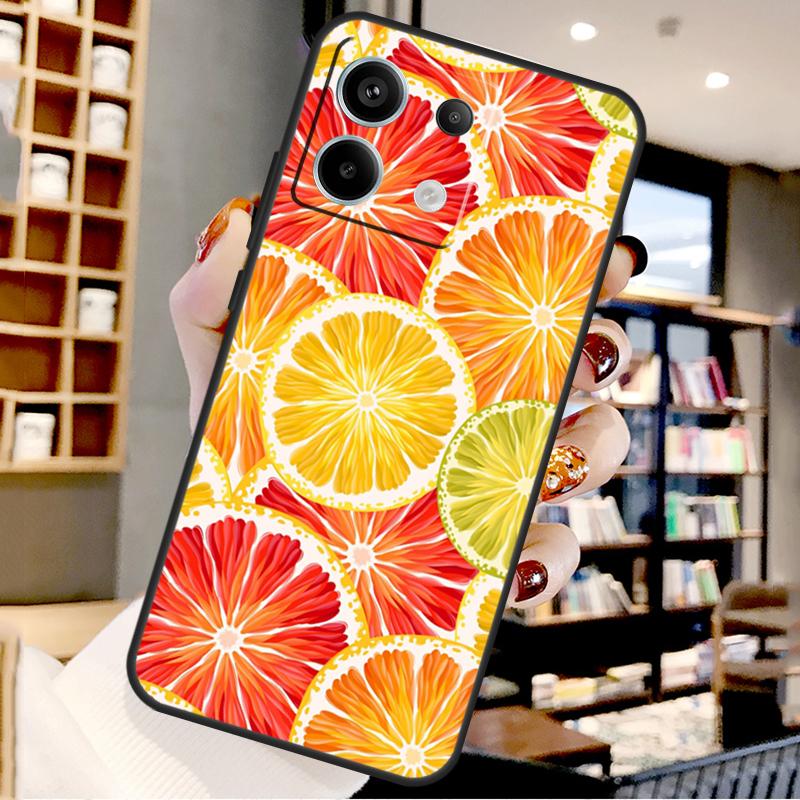 

Summer Fruit Orange For Xiaomi Redmi Note 14 Pro 9 10 11 12 13 15 Pro Plus Case For Redmi 15 15C 14C 12C 10C 13C Redmi 13 4G