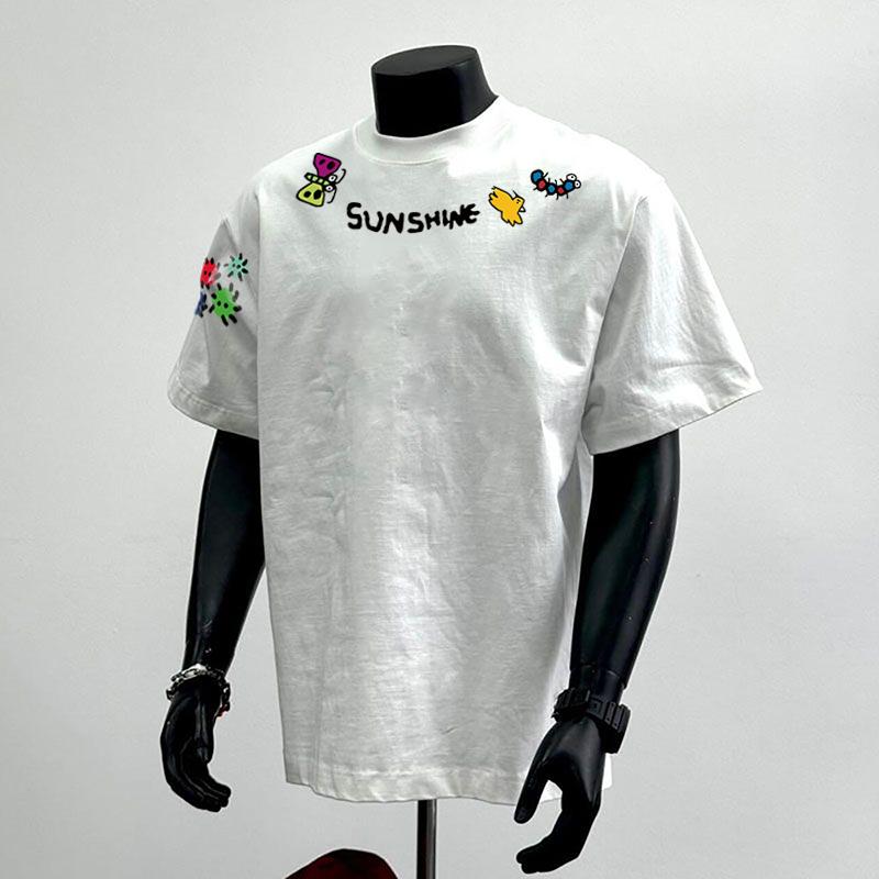 American Retro High Street Short-Sleeved T-shirt Men's High-Grade Ruan Shuai Oumei Top T-shirt Fashion Brand Couple