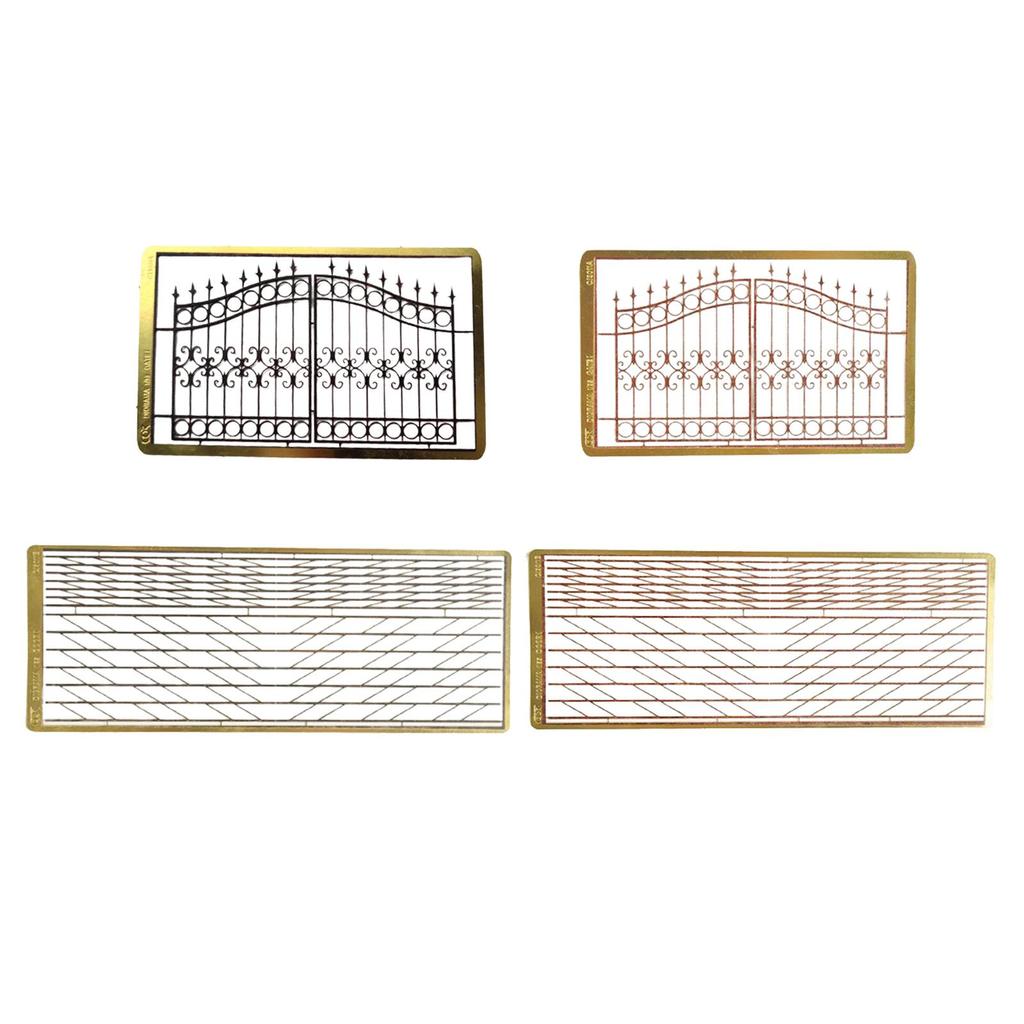 Handmade Model Kits,Brass European Door,1:35 Scale,Miniature Architecture Scene Layouts