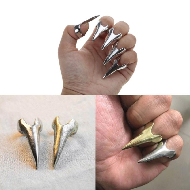 5pcs Finger Ring Metal Nails For Fingers Easy Braiding Hair Tool Finger Claws