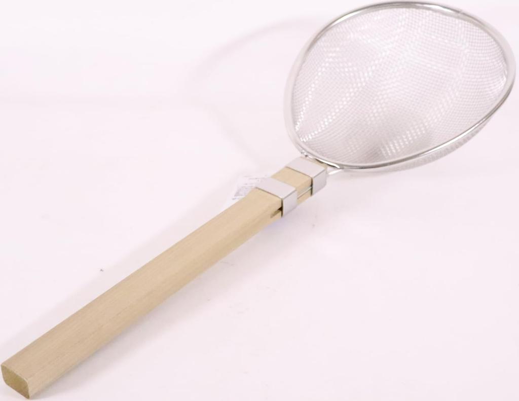 Three Snow Professional Suinou Wooden Handle Large Stainless Steel Commercial Scooping Net Made In Japan Three Snow Shinetsu Works 10014 18-8